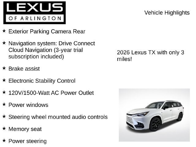 2026 Lexus TX TX 500h F SPORT Performance Premium