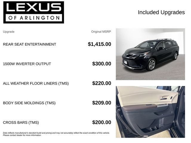 2022 Toyota Sienna Platinum 7 Passenger