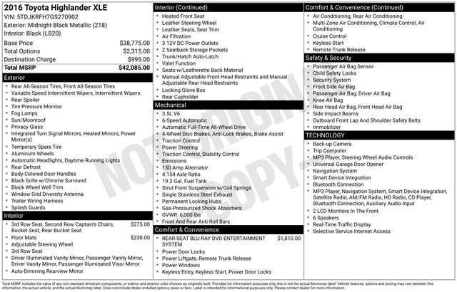 2016 Toyota Highlander XLE