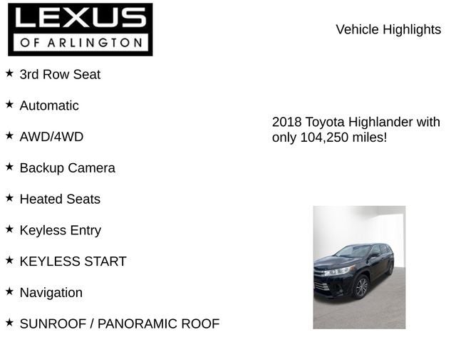 2018 Toyota Highlander SE