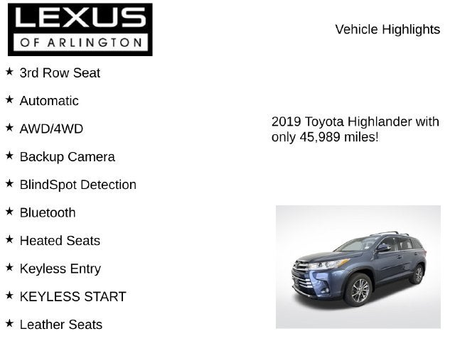 2019 Toyota Highlander SE