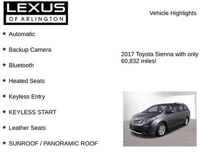 2017 Toyota Sienna XLE 7 Passenger
