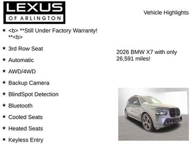 2026 BMW X7 xDrive40i