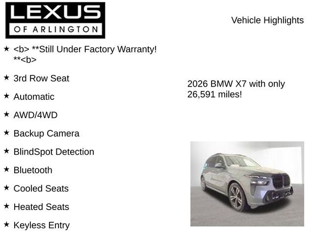 2026 BMW X7 xDrive40i