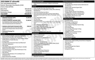 2025 BMW X7 xDrive40i