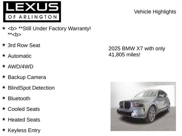 2025 BMW X7 xDrive40i