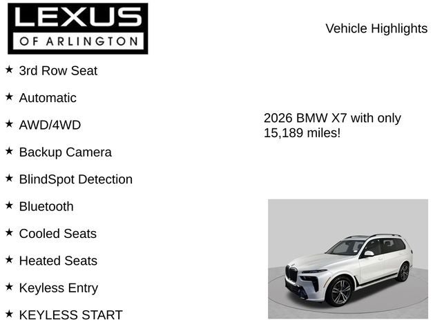 2026 BMW X7 xDrive40i