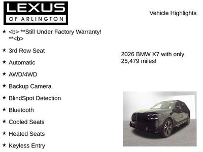 2026 BMW X7 xDrive40i
