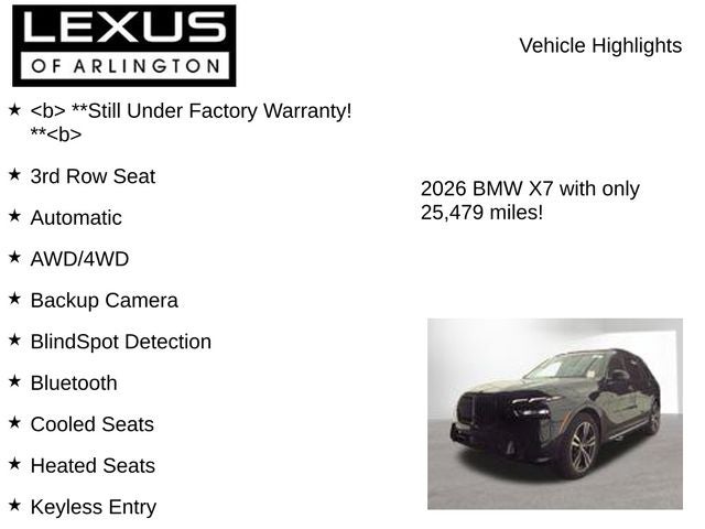 2026 BMW X7 xDrive40i