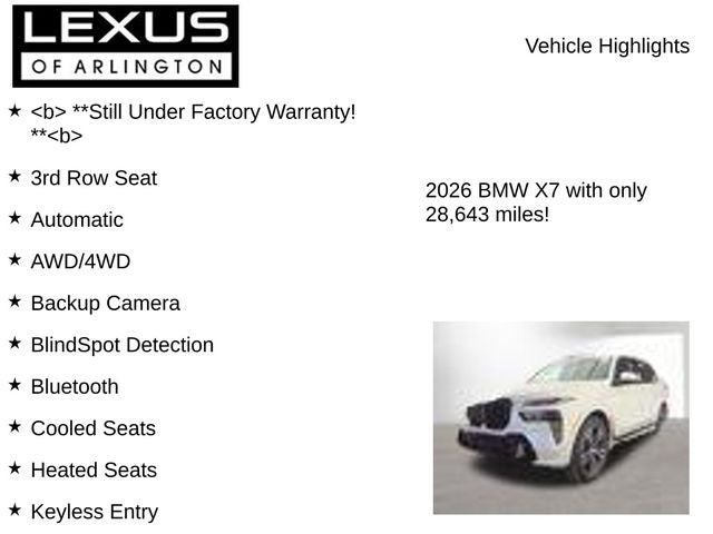 2026 BMW X7 xDrive40i