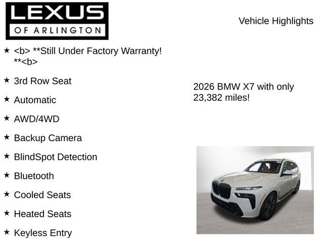 2026 BMW X7 xDrive40i