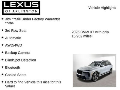 2026 BMW X7 xDrive40i