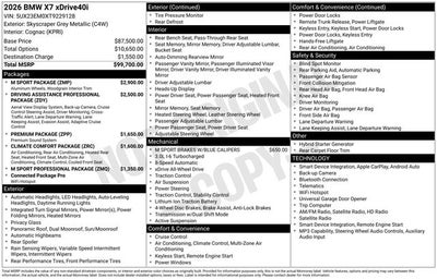 2026 BMW X7 xDrive40i