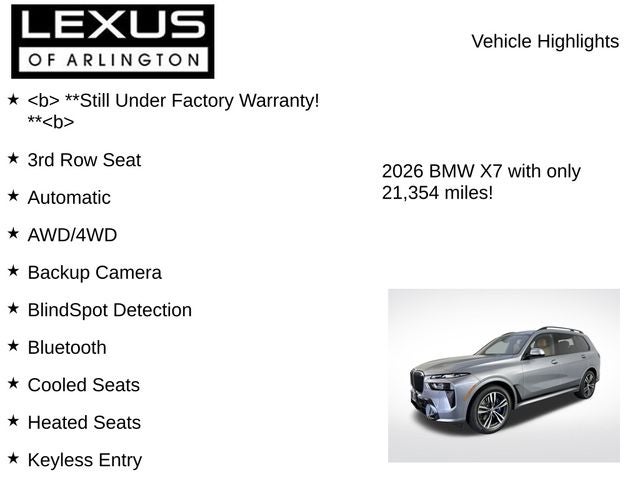 2026 BMW X7 xDrive40i