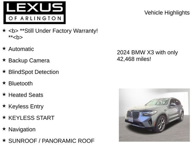 2024 BMW X3 sDrive30i