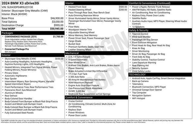 2024 BMW X3 sDrive30i
