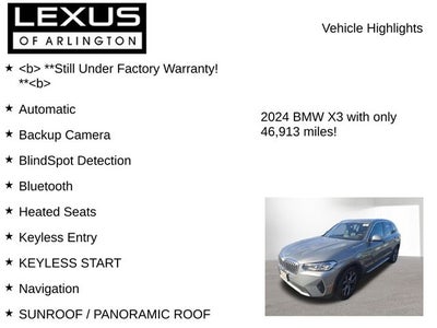 2024 BMW X3 sDrive30i