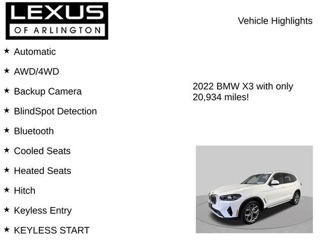 2022 BMW X3 xDrive30i