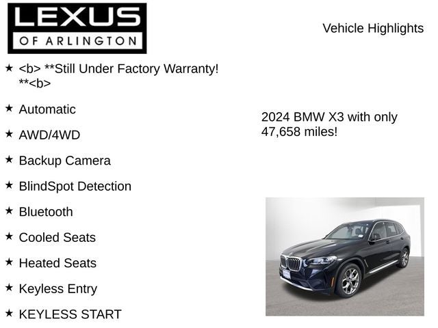 2024 BMW X3 xDrive30i