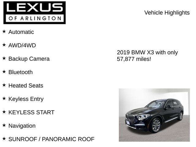 2019 BMW X3 xDrive30i