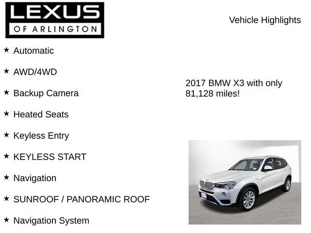 2017 BMW X3 xDrive28i