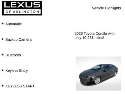 2026 Toyota Corolla LE