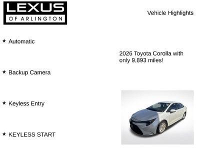 2026 Toyota Corolla LE