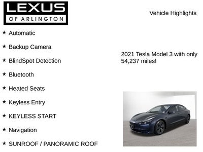 2021 Tesla Model 3 Standard Range Plus