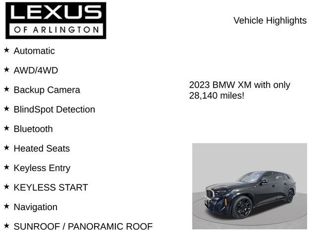 2023 BMW XM Sports Activity Vehicle