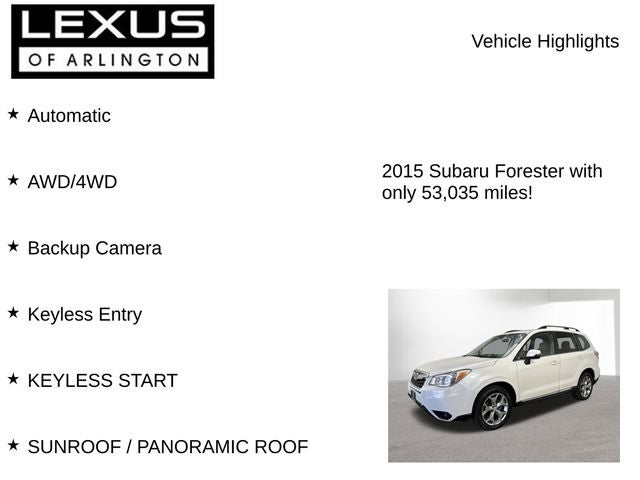 2015 Subaru Forester 2.5i Touring