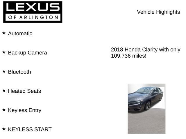 2018 Honda Clarity Plug-In Hybrid Touring
