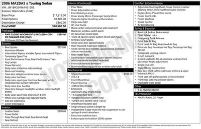 2006 Mazda Mazda3 s Touring