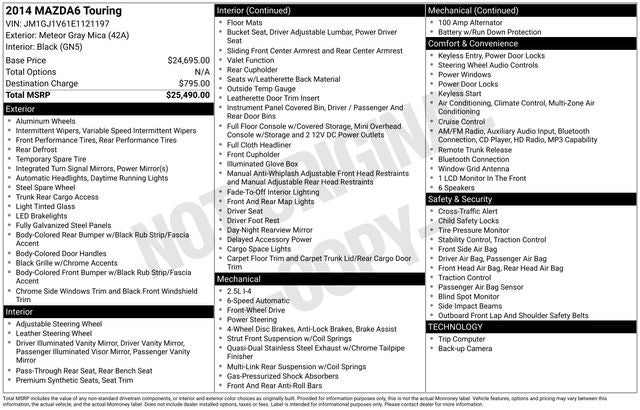 2014 Mazda Mazda6 i Touring