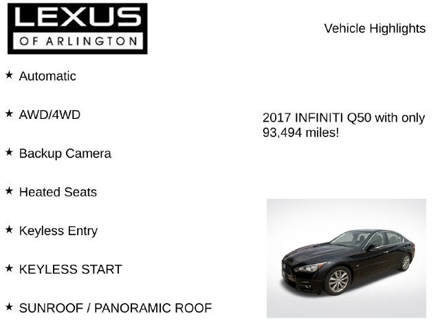 2017 INFINITI Q50 3.0t Premium