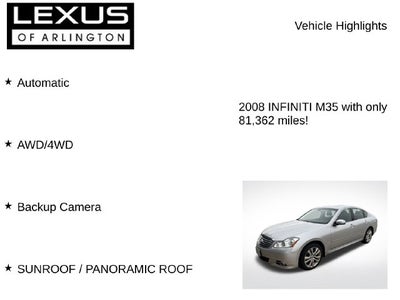 2008 INFINITI M35 4dr Sdn AWD