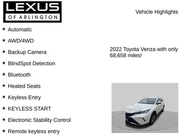 2022 Toyota Venza LE