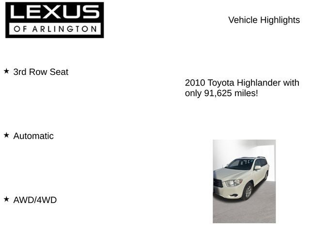 2010 Toyota Highlander Base