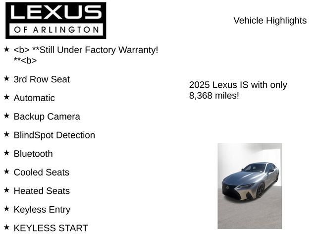 2025 Lexus IS 500 F SPORT Performance