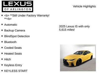 2025 Lexus IS 500 F SPORT PERFORMANCE PREMIUM