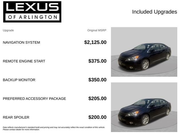 2010 Lexus HS 4dr Sdn Hybrid