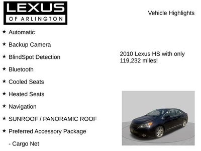 2010 Lexus HS 4dr Sdn Hybrid