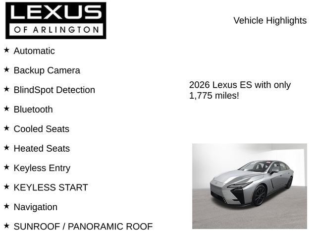 2026 Lexus ES 350e ES 350e Premium
