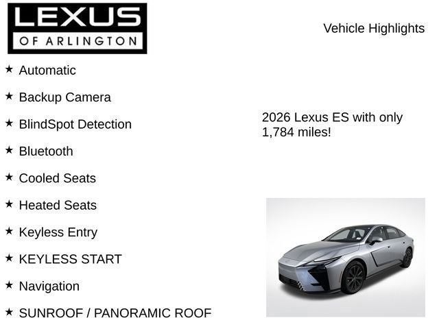 2026 Lexus ES ES 350e Luxury