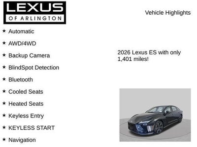 2026 Lexus ES ES 500e Luxury