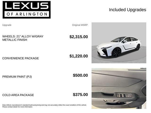 2026 Lexus ES ES 500e Premium