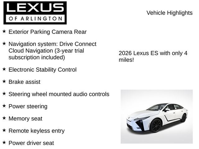 2026 Lexus ES ES 350h Premium