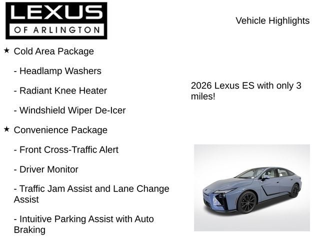 2026 Lexus ES ES 350h Premium