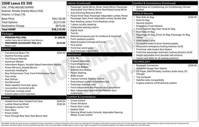 2008 Lexus ES 4dr Sdn