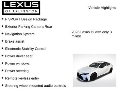 2026 Lexus IS IS 350 F SPORT Design
