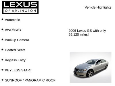 2006 Lexus GS 4dr Sdn AWD
